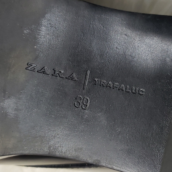 ZARA Trafaluc Heeled Blucher Studded Lace-Up Oxford Shoes 39 8 - Picture 15 of 15